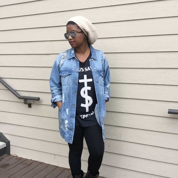 Oatmeal Cream Waffle Knit Slouch Beanie Hat - Picture 6 of 7